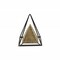 Homeroots 10.5 x 8 x 8 in. Bronze Metal Triangular Decorative Sculpture 399636 - alternate 3
